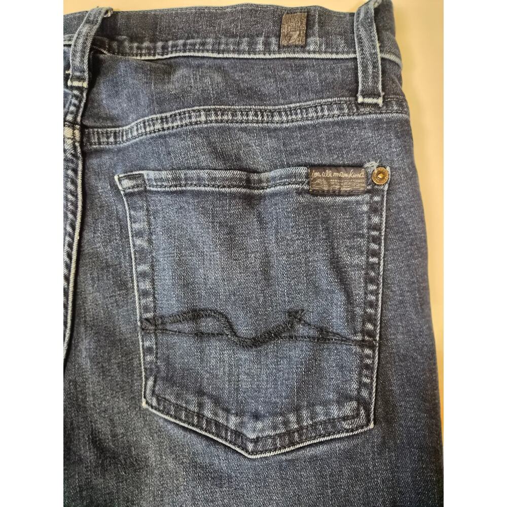 7 for All Mankind Jeans Women's Size 31 Dark Blue Paxtyn Skinny (0601)